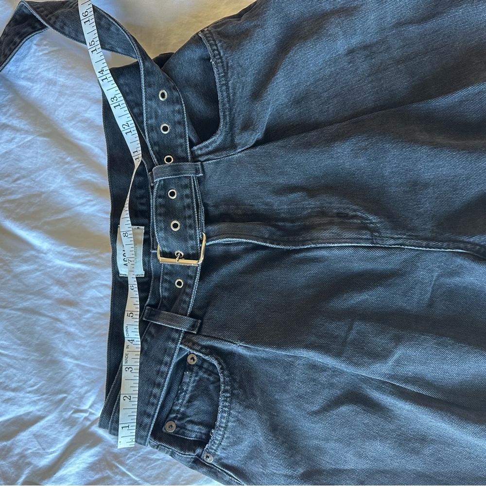 AGOLDE BELTED BLACK BAGGY JEANS - Picture 3 of 5